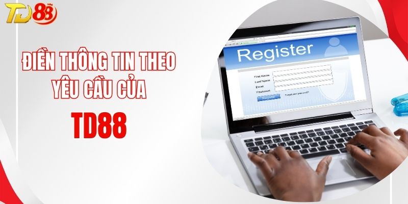 Nhập thông tin theo yêu cầu của TD88